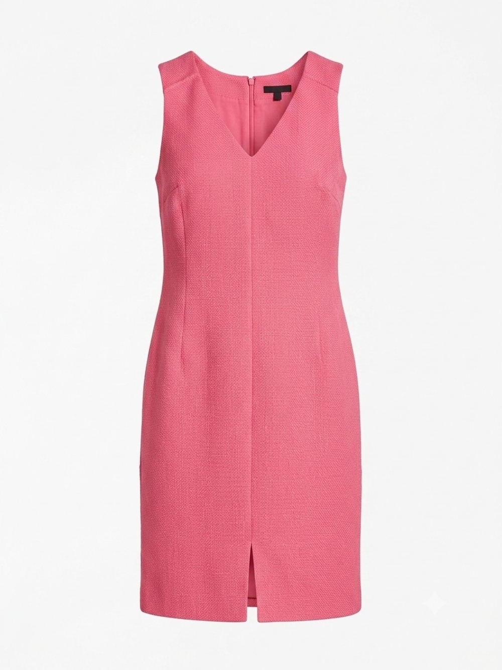 Talbots Pink Sleeveless V-Neck Midi Sheath Dress, Size 10 - Picture 2 of 10